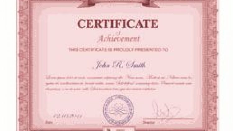 Certificate 1